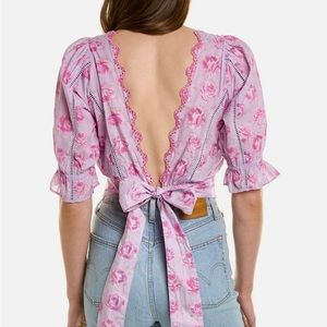 LoveShackFancy Karsten Crop Top